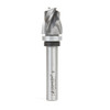 Amana Tool 57176 Solid Carbide (Brazed to Steel Shank) Spiral Pattern/Plunge Compression 7/8 D x 1-9/64 CH x 1/2 Inch SHK w/ Upper Ball Bearing Router Bit