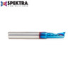 Amana Tool 51419-K CNC Spektra Coated SC Spiral O Single Flute, Plastic Cutting 1/4 D x 5/8 CH x 1/4 SHK x 2 Inch Long Up-Cut Router Bit with Mirror Finish