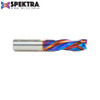 Amana 공구 46012-K CNC SC Spektra 익스트림 공구 수명 코팅 압축 나선형 1/2 D x 1-1/4 CH x 1/2 SHK x 3인치 길이 3 플루트 라우터 비트