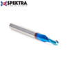 Amana Tool 46424-K SC Spektra Extreme Tool Life Coated Up-Cut Spiral Ball Nose 3/32 R x 3/16 D x 1/2 CH x 1/4 SHK x 2-1/2 Inch Long x 2 Flute Router Bit with High Mirror Finish