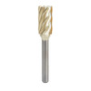 Amana Tool BURS-088NF Cylindrical Shape SC Head 1/2 D x 1 CH x 1/4 SHK x 2-3/4 Inch Long ZrN Coated Double Cut SB Burr Bit