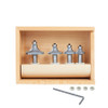 Amana Tool AMS-556 4-Pc Carbide Tipped Corner Rounding & Beading Router Bit Set, 1/2 Inch Shank