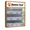Amana Tool AMS-CNC-52 CNC Master Router Bit Collection Includes 52 1/4 inch Shank SKUs and LED Illuminated, Mirrored Interior and Solid Wood Display