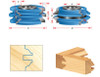 Conjuntos de cortadores para portas de armários Stile & Rail para materiais de 1 polegada - Bead