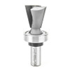 Amana Tool 45890 Carbide Tipped Keller Dovetail 14 Deg x 1 Inch D x 1 Inch CH x 1/2 SHK w/ Upper Ball Bearing Router Bit