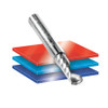 Amana Tool AMS-165 8-Pc CNC Plastic Cutting Solid Carbide Spiral O Flute 1/4 SHK SHK Router Bit Collection