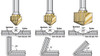 Double Edge Folding V-Groove ZrN Coated Carbide Brazed to Steel Shank Router Bits for Shaping Aluminum Composite Material (ACM) Panels