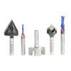 Amana Tool AMS-276 5-Pc CNC General Purpose Set, 1/4 Inch Shank