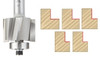 Multi-Rabbet Router Bits - Five Different Rabbet Depths - 4 Flute