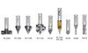 18-Pc Advanced General Purpose CNC Router Bit Collection, 1/2 Inch Shank