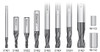 8-Pc Solid Carbide Spiral CNC Router Bit / End Mill Collection with AlTiN Coating for Steel Stainless Steel & Composites