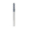 Amana Tool 51794 High Performance CNC Solid Carbide Variable Helix Spiral Ball Nose with AlTiN Coating for Steel, Stainless Steel & Composites 3/32 R x 3/16 Dia x 7/16 Cut Height x 3/16 Shank x 2Inches Long Up-Cut 4-Flute End Mill/Router Bit