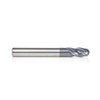 Amana Tool 51796 High Performance CNC Solid Carbide Variable Helix Spiral Ball Nose with AlTiN Coating for Steel, Stainless Steel & Composites 1/8 R x 1/4 Dia x 1/2 Cut Height x 1/4 Shank x 2 Inches Long Up-Cut 4-Flute End Mill/Router Bit