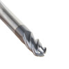 Amana Tool 51796 High Performance CNC Solid Carbide Variable Helix Spiral Ball Nose with AlTiN Coating for Steel, Stainless Steel & Composites 1/8 R x 1/4 Dia x 1/2 Cut Height x 1/4 Shank x 2 Inches Long Up-Cut 4-Flute End Mill/Router Bit