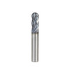 Amana Tool 51802 High Performance CNC Solid Carbide Variable Helix Spiral Ball Nose with AlTiN Coating for Steel, Stainless Steel & Composites 3/16 R x 3/8 Dia x 7/8 Cut Height x 3/8 Shank x 2-1/2 Inches Long Up-Cut 4-Flute End Mill/Router Bit