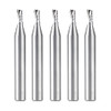 5 Pack Solid Carbide CNC Spiral 'O' Single Flute, Plastic Cutting router bits