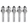 Amana Tool 47200-5, 5-Pack Carbide Tipped Bevel Laminate Trim 15 Deg Angle x 5/8 D x 9/32 CH x 1/4 Inch SHK w/ Ball Bearing Router Bits