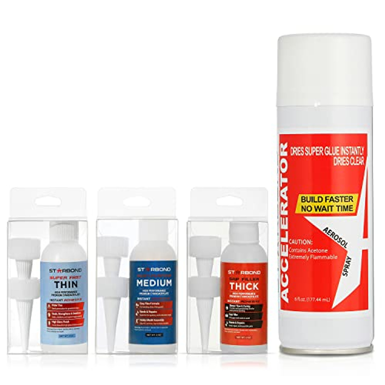 CA Glue Bundle for Woodworking - Starbond Adhesives Accelerator Kit