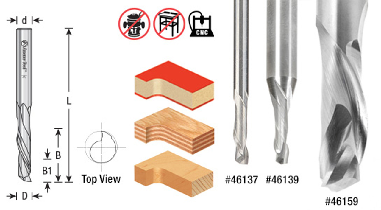 CNC compression Bits - Toolstoday.com - Industrial Quality Solid