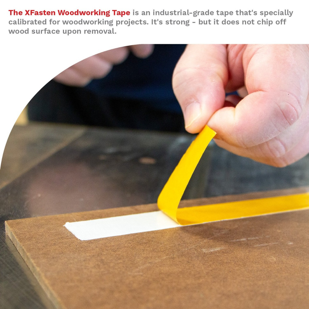 Double Sided Tape Woodworking Yellow Backing Self Adhesive