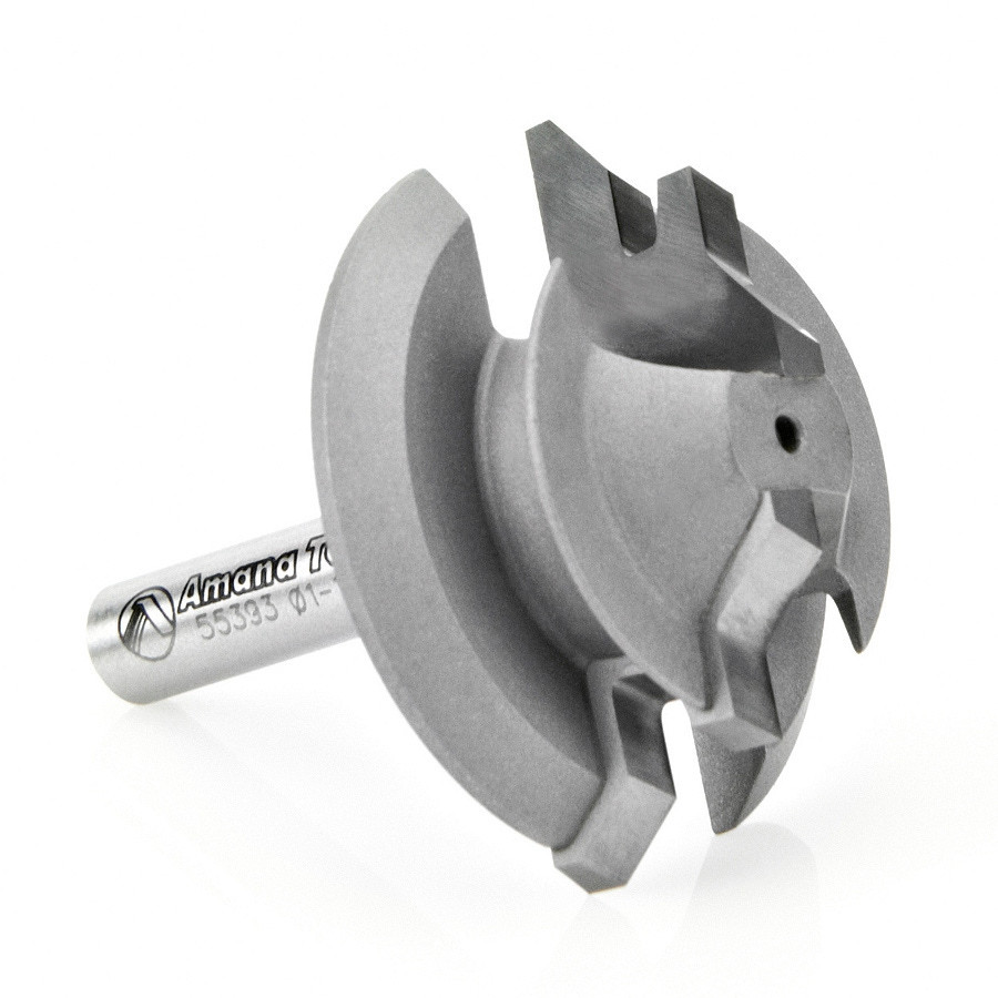 Amana Tool Hartmetall Frässtift Unterreinigung - 1-1/2 Zoll D, 5/8 CH, 1/4 Zoll Schaft, Upshear Design