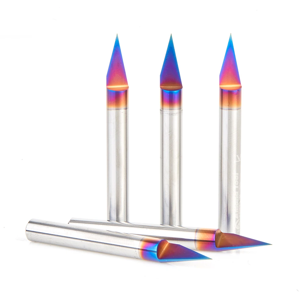 Fraise De Gravure Carbure Amana Tool 45771-k - Angle 30°, Largeur De Pointe 0.005", Queue 1/4", Longueur 2-1/4"