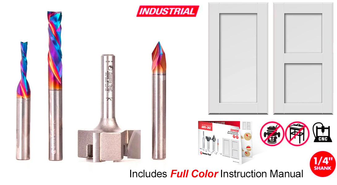 CNC MDF Shaker Door Router Bit Set - Amana Tool AMS-263
