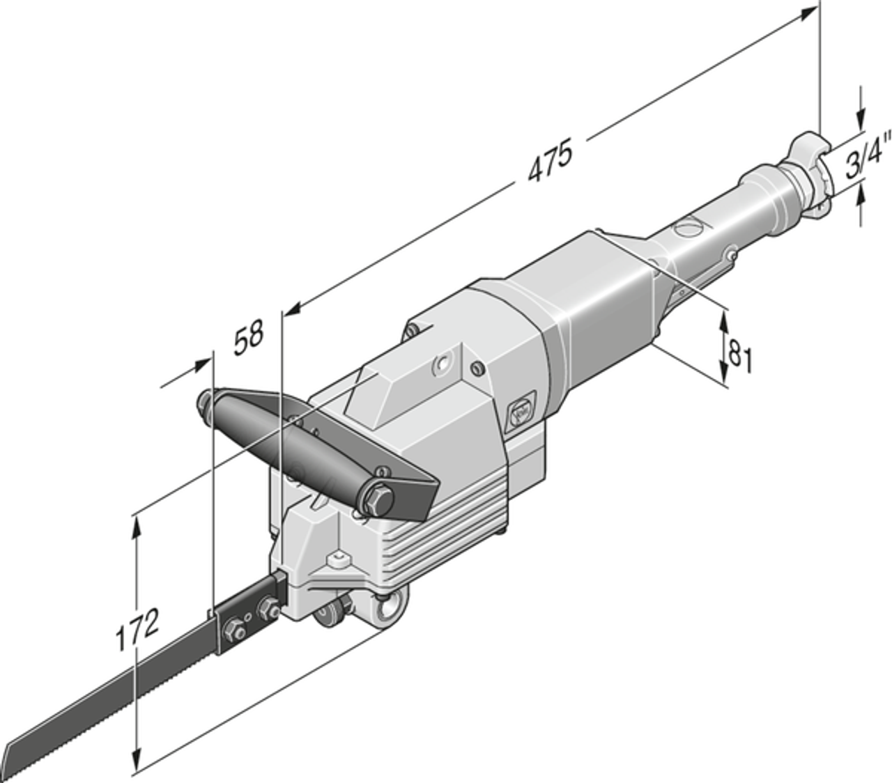 FEIN 75340813000 STS 325 R Pneumatic Hacksaw