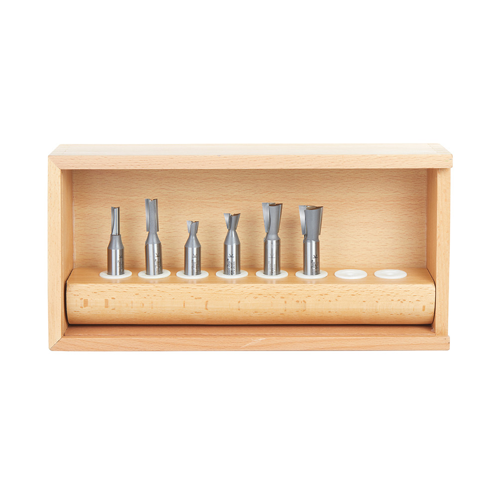 Amana Tool Incra Schwalbenschwanzfräser-Set | 6-teilig, Hartmetallbestückt, 1/2 Schaft