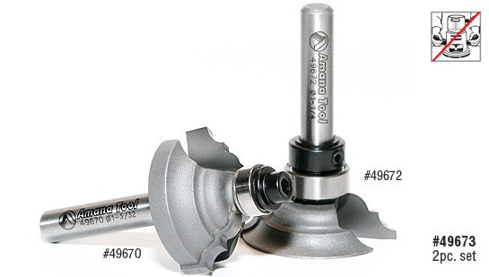 Classical Rail Router Bit Amana Tool 49672 - Carbide Tipped Cutter