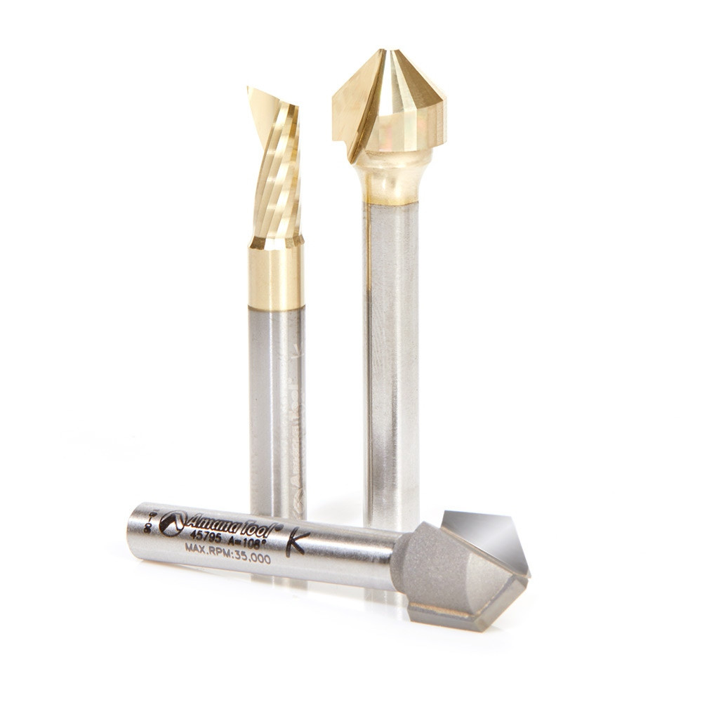 Amana Tool Incra Schwalbenschwanzfräser-Set | 6-teilig, Hartmetallbestückt, 1/2 Schaft