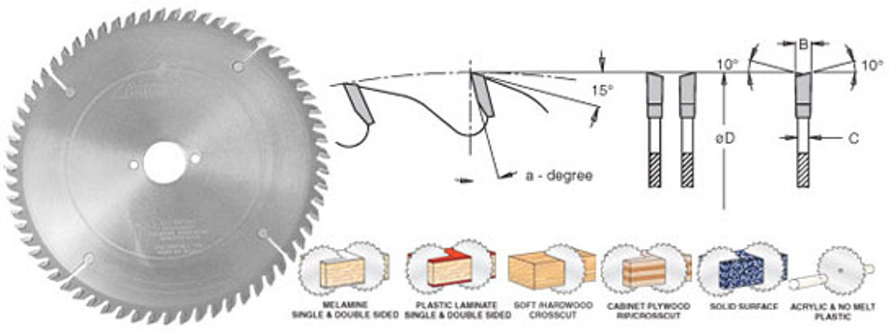 Holz-Her Panel Saw Blades Industrial Quality Carbide  Tipped Saw Blades