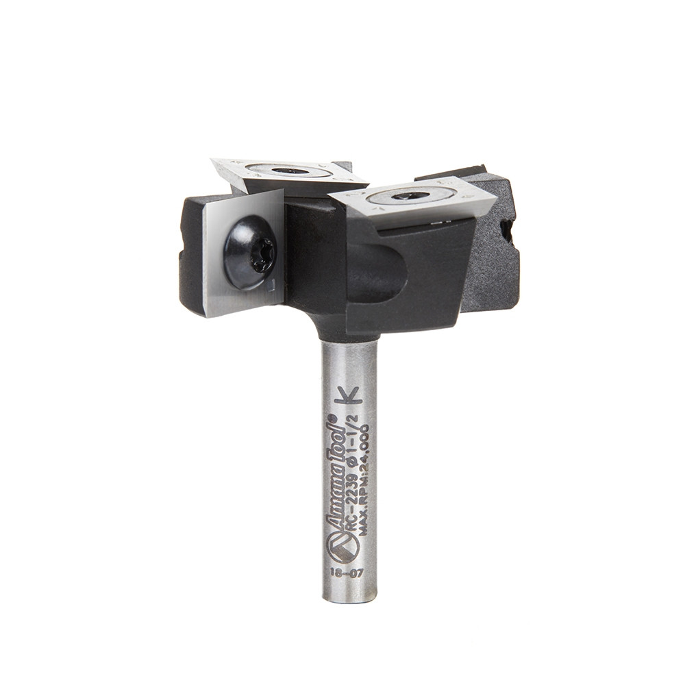 Amana Tool RC-2239 Flycutter Mit Austauschbaren Messern – Für Fräsen, 2+2 Schneiden, 1-1/2 Zoll