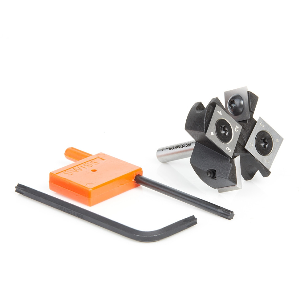 Amana Tool RC-2239 Flycutter Mit Austauschbaren Messern – Für Fräsen, 2+2 Schneiden, 1-1/2 Zoll