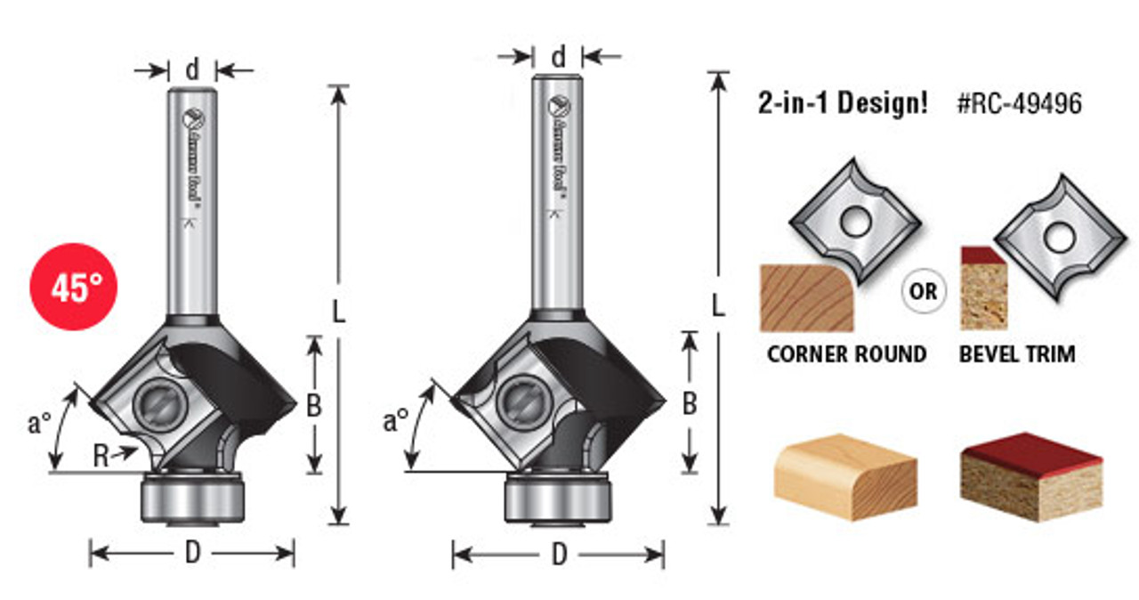 【そあま】 Corner Rounding Router Bit Amana 49496 - 1/8