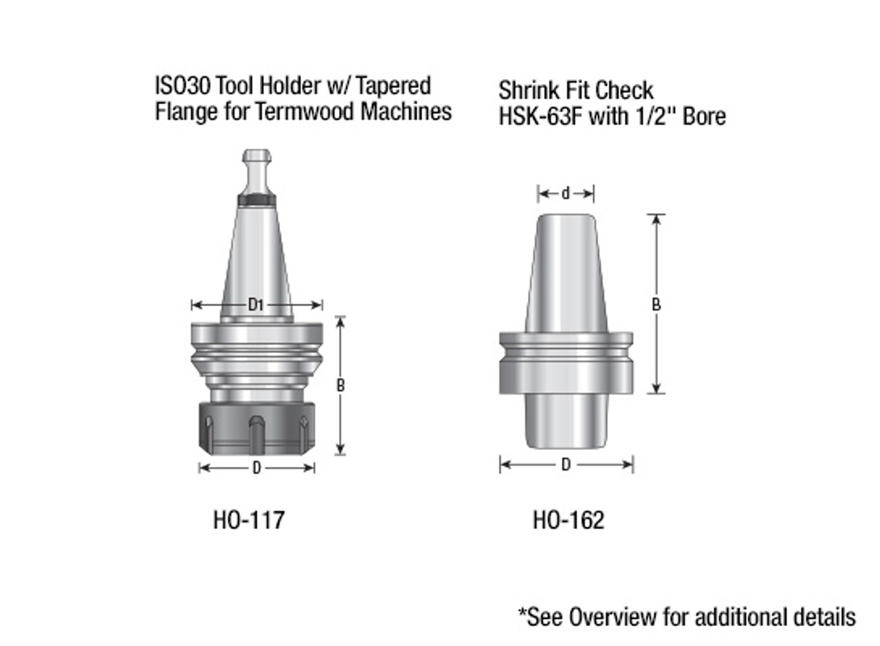 Amana Tool HO-160 30mm HSK Tool Holder with Arbor