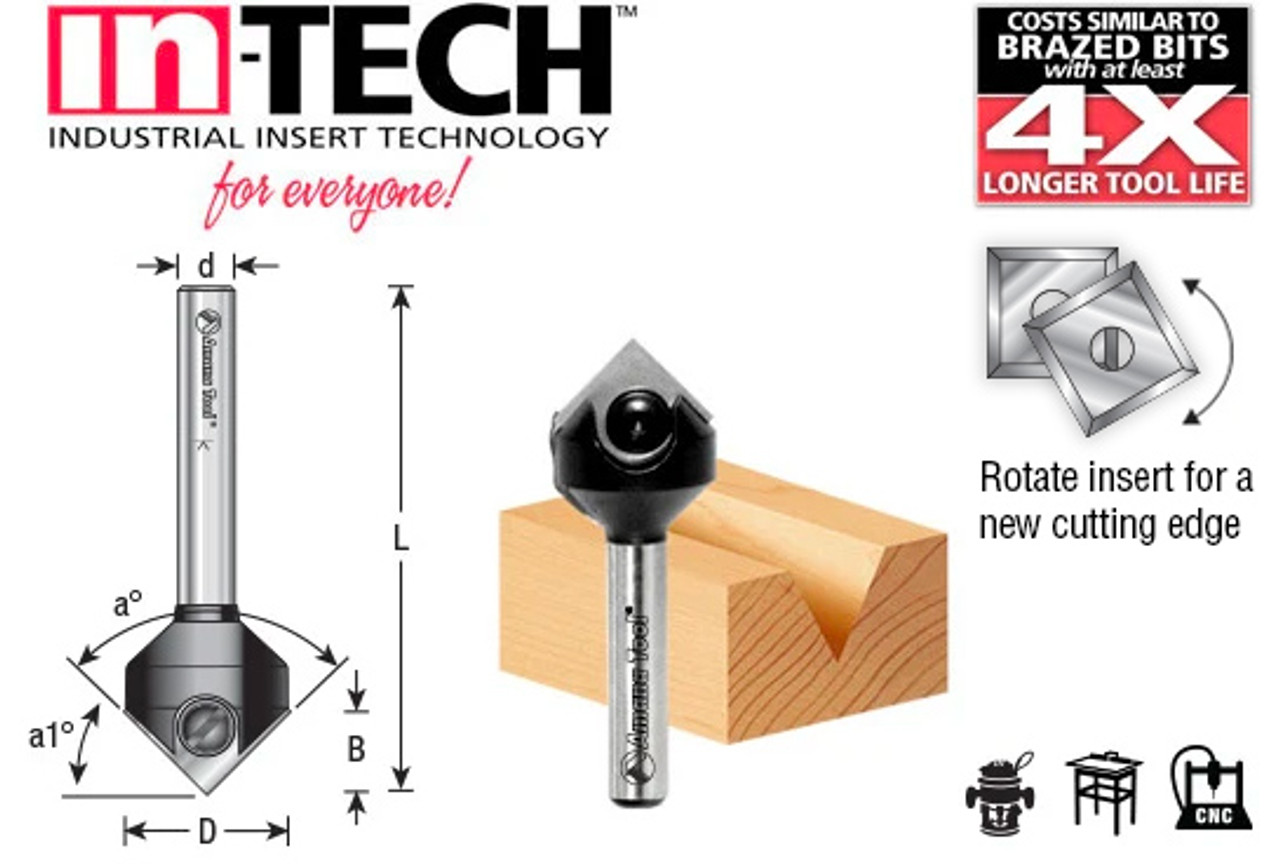 V Groove Router Bit RC-45711 - Amana Tool - Insert Carbide