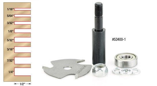 Slotting Cutter Assembly 3 Wing - Amana Tool 53407-1, 1-7/8