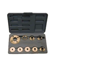 11-Piece Brass Router Template Guide Kit – Includes 8 Sizes (10-30mm), 2 Lock Nuts & Adapter, Storage Bag, For Precision Woodworking & Hinge Routing
