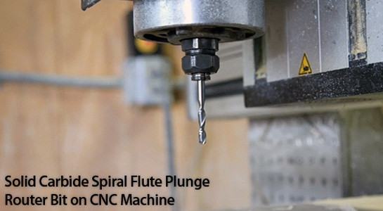 Solid Wood Spiral Plunge Bit - Amana Tool 46259 Up-Cut Router