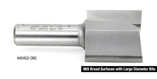 Amana Tool Carbide Tipped Straight Plunge Router Bit - 1-1/2" Dia X 1-1/4" Cut X 1/2" Shank