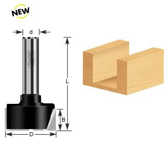 Spoilboard Router Bits Upshear, Economy Bottom Cleaning - Carbide Tipped