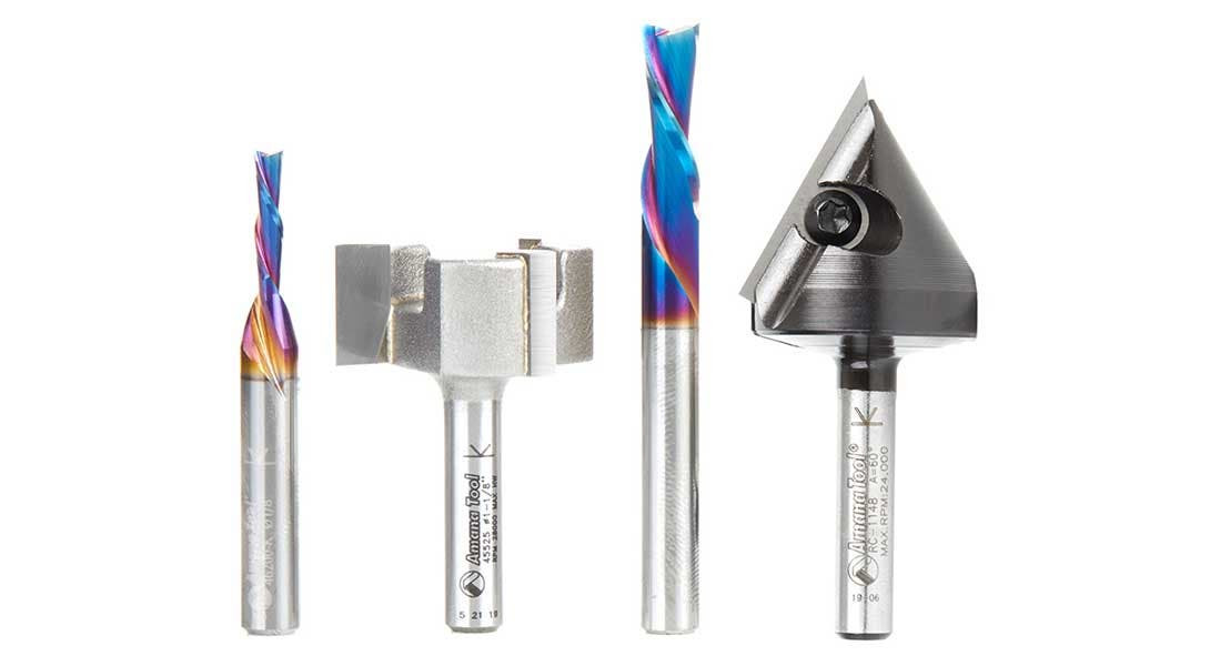 CNC Router Bit Set Amana AMS233, 1/4" Shank, Save 25