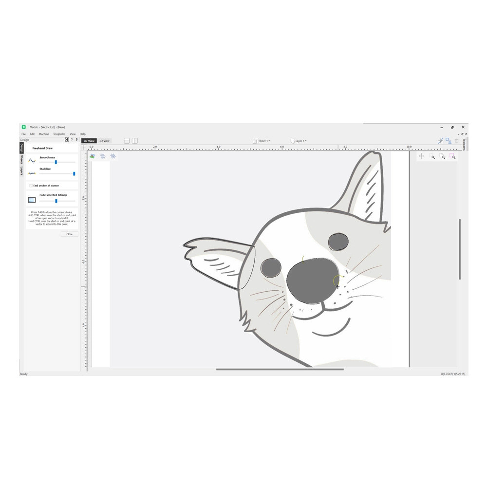 2D CAD/CAM Software - Vectric Cut2D Desktop for Routing Operations