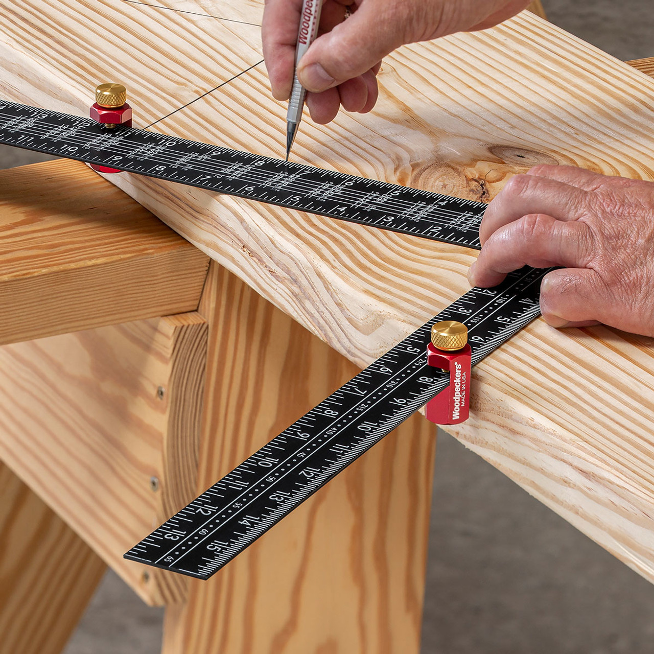 (Black)Stair Gauge Framing Jig For Framing Square And Rafter Framing Square