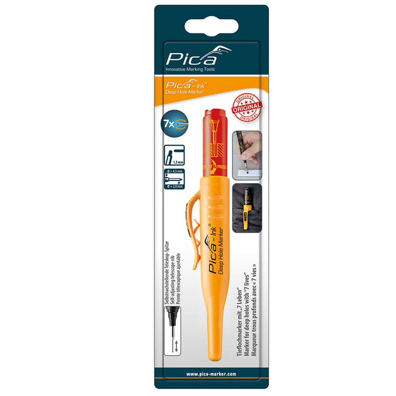 Pica 30407 Dry Long-life Construction Marker Blister Bundle with Special  Summer Leads Refill Set.