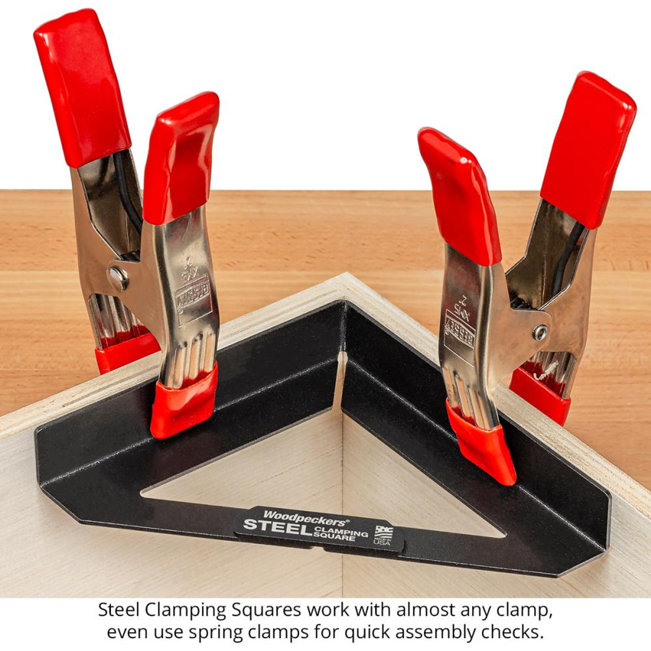 Woodpeckers SCSSET Steel Clamping Square - Set Includes (4 each) 3 Inch, 6  Inch, 9 Inch + Rack-It