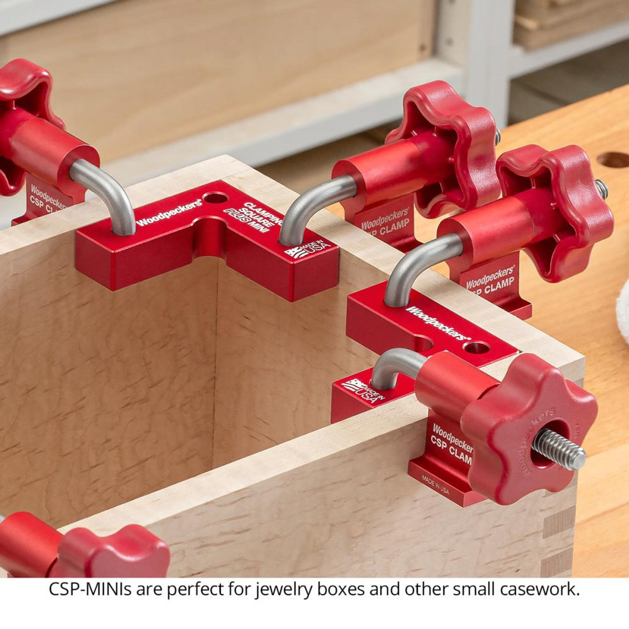 Clamping Squares Mini Woodpeckers CSP-M-CK-4 for Small Projects