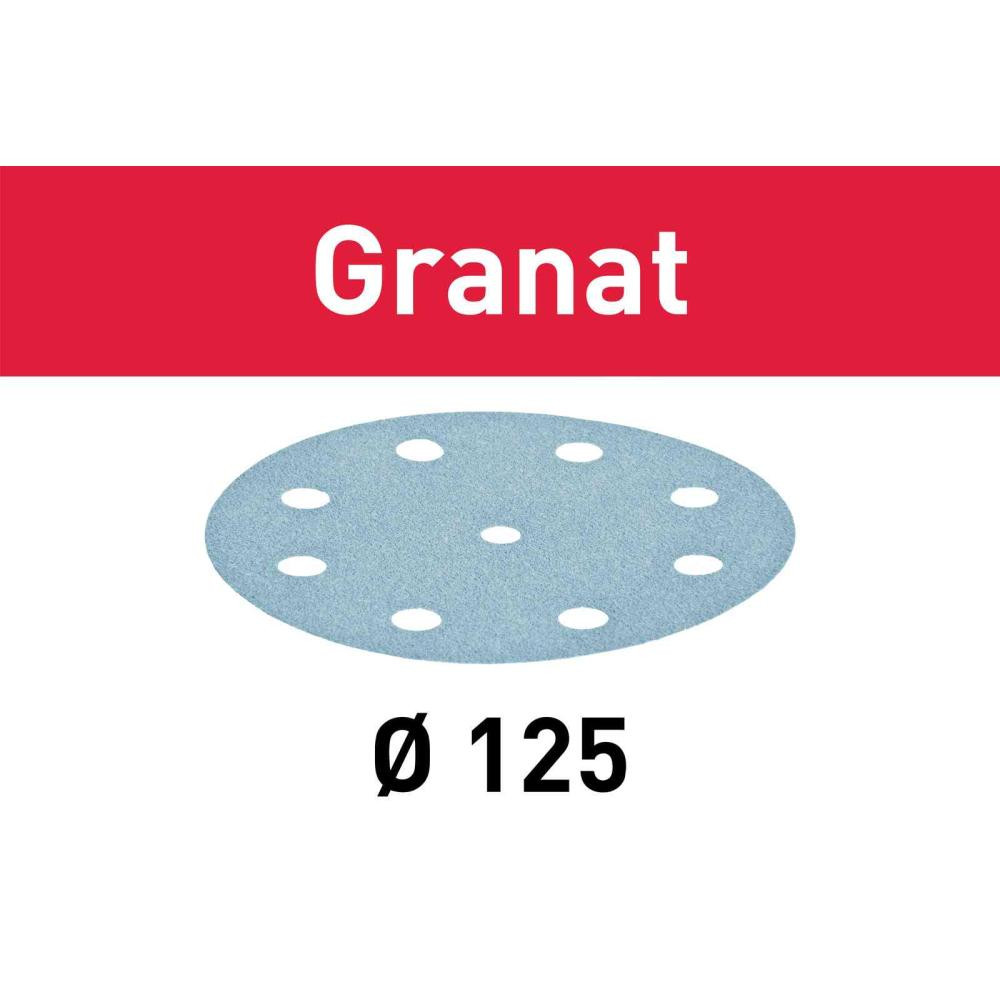Festool Schleifscheibe STF D125/8 P320 Granat – 125 Mm, Körnung P320, 10er Pack | Für Lacke, Holz, Metall