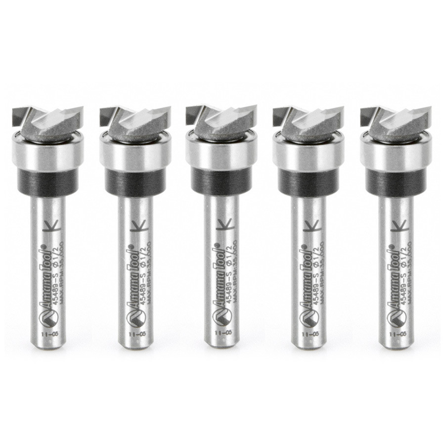 Dado Clean Out Router Bit - Amana Tool 45489-S-5, 1/2 D x 1/8 CH